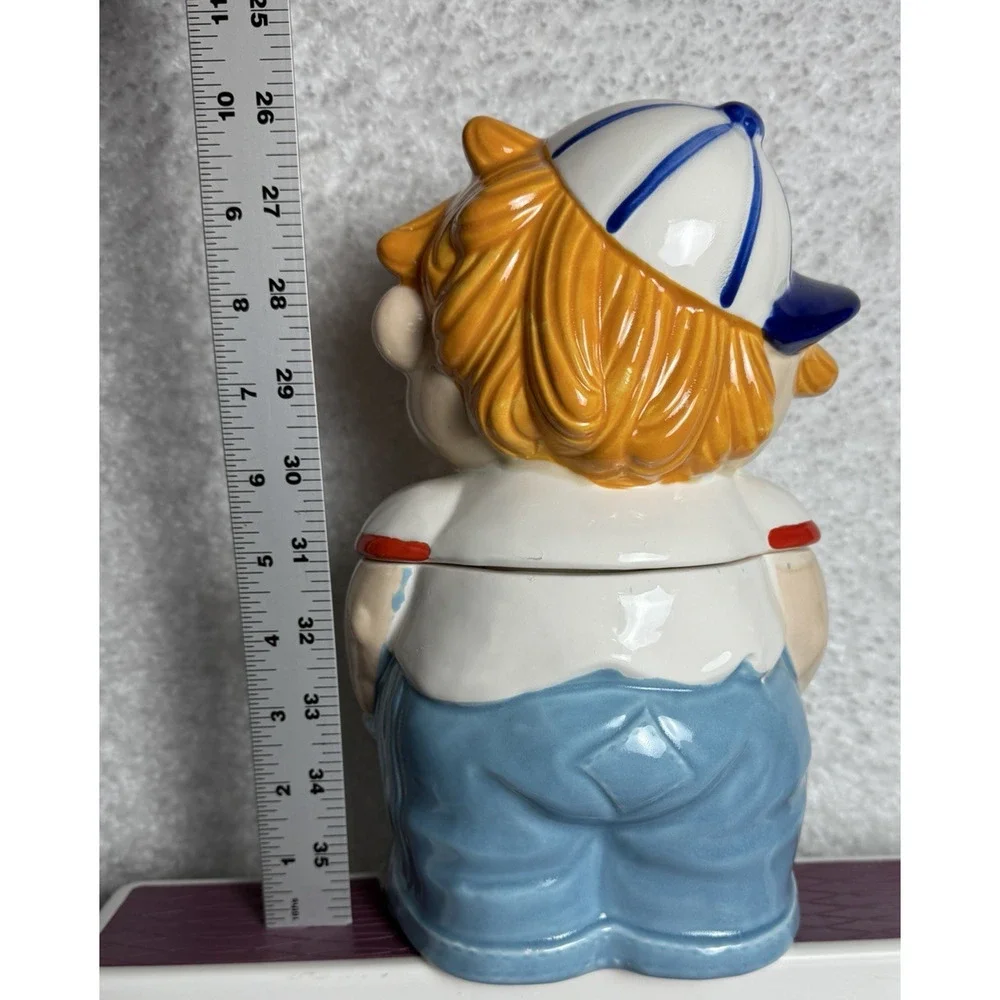 Vintage Baseball Boy Cookie Jar Made in Japan Ceramic